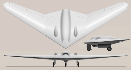 rq-170 RQ-170 Sentinel impression 3-view