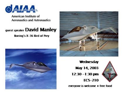 AIAA X36 flyer 1