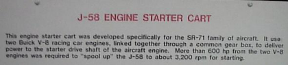 61-7976 SR-71 starter plaque
